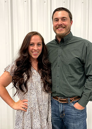 Danielle Hendrix standing next to her husband