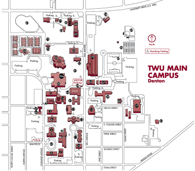 Denton Campus map