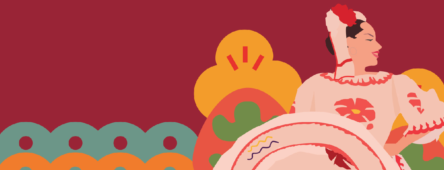 Hispanic woman in traditional dress