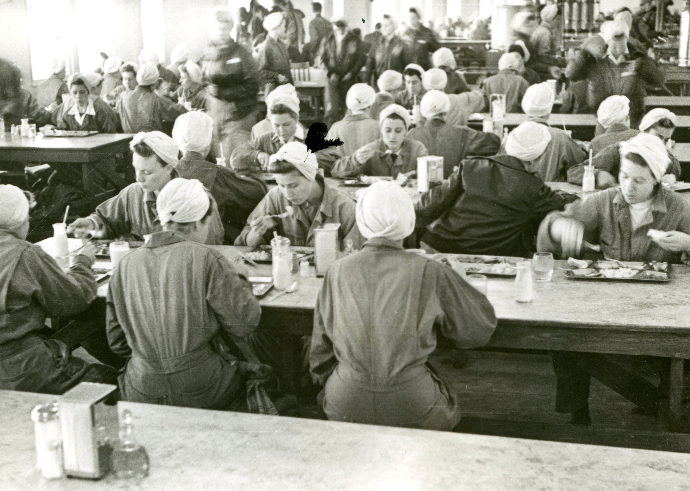 WASP eating in the Mess Hall