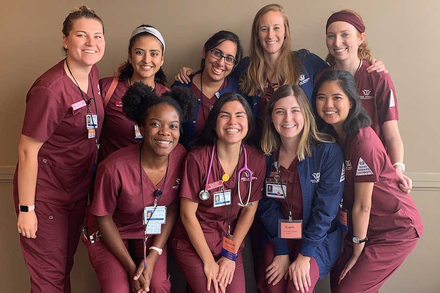 Group of Texas Woman's University nursing students