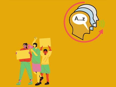 three people with placards